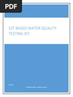 Iot Based Water Quality Testing Kit: Author (COMPANY NAME) (Company Address)