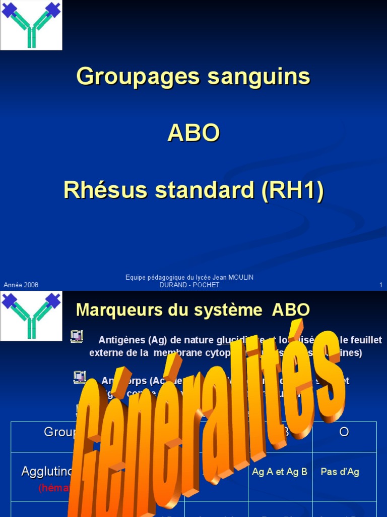 Groupage sanguin ABO et Rhésus | PDF | Groupe sanguin | Anatomie animale