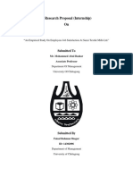 A Research Proposal On Measuring Job Satisfaction (Internship)