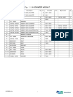 Fig. 1110 Counter Weight: Key No Part No Description Qty S.C Serial No ICA Replacable Qty