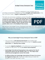 Cambridge Primary Checkpoint Tests Presentation 2019