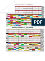 Horario Del 15 Al 26 de Junio