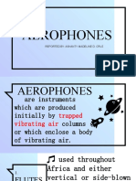 Aerophones: Reported By: Ashanty Madeline D. Cruz