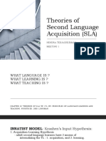 Meeting 1 - Theories of Second Language Acquisition (SLA)