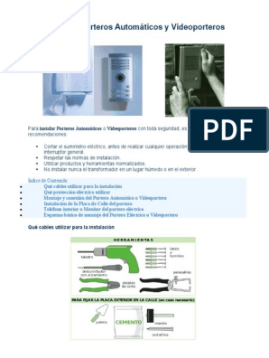 Partes que componen un portero automático - Antenas Parisat