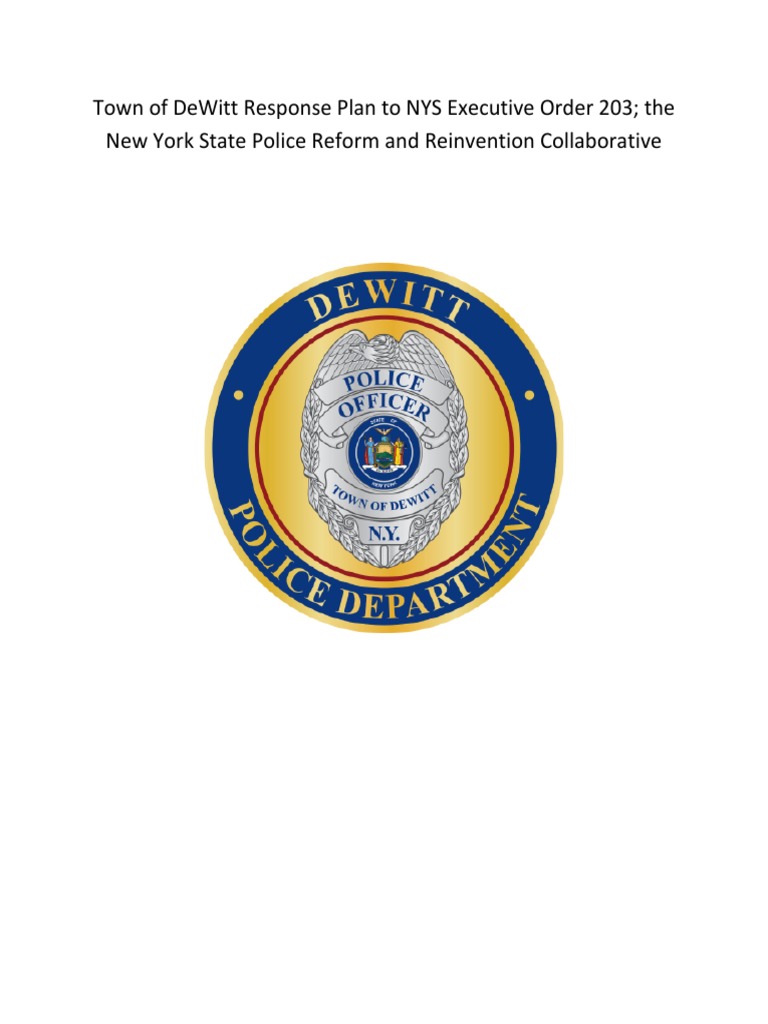 DeWitt Police Department Plan PDF Use Of Force Prosecutor