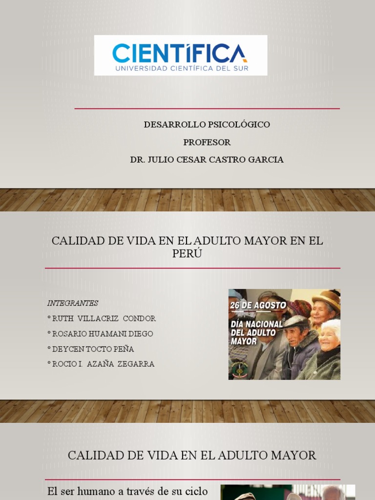Calidad de Vida en el Adulto Mayor | PDF | Adultos | Vejez