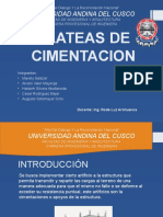 Plateas de Cimentacion: Universidad Andina Del Cusco