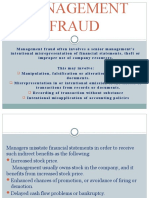 MANAGEMENT FRAUD Internal Audit