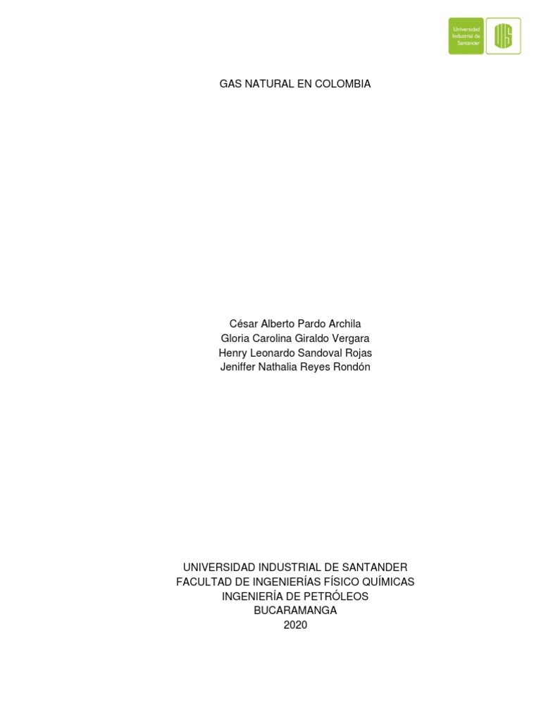 Producción y Reservas de Gas Natural en Colombia | PDF | Petróleo | Gas ...