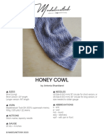 Honey Cowl: by Antonia Shankland Sizes Needles
