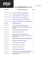 Civil Specifications