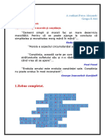 1.rebus Completat.: Tema Pentru Acasă: 1.) 2 Citate Despre Morală Și Conștiință