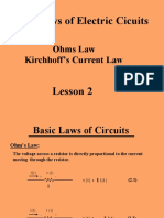 Basic Laws of Electric Cicuits: Ohms Law Kirchhoff's Current Law