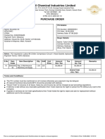 Tufail Chemicals PO for Labsa-96 Chiller Compressor Replacement