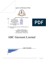 ABC Garment Limited: A Report On Business Plan