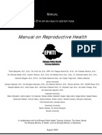 Manual On Reproductive Health: FOR Thiopian Health Center Team