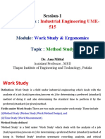 Session 1 Work Study and Ergonomics Method Study Part 1