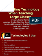 Integrating Technology When Teaching Large Classes