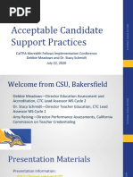 Acceptable Candidate Support Practices