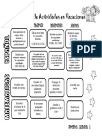 Calendario de Actividades de Vacaciones