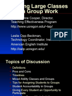 Managing Large Classes With Group Work