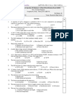 Recent-Recruitment Test Question (Preliminary) of Rural Electrification Board (REB)