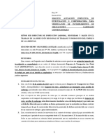 Solicito Visita Inspectiva de Verificación de Desnaturalización de Contrato de Trabajo