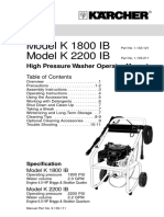 Model K 1800 IB Model K 2200 IB: High Pressure Washer Operator Manual