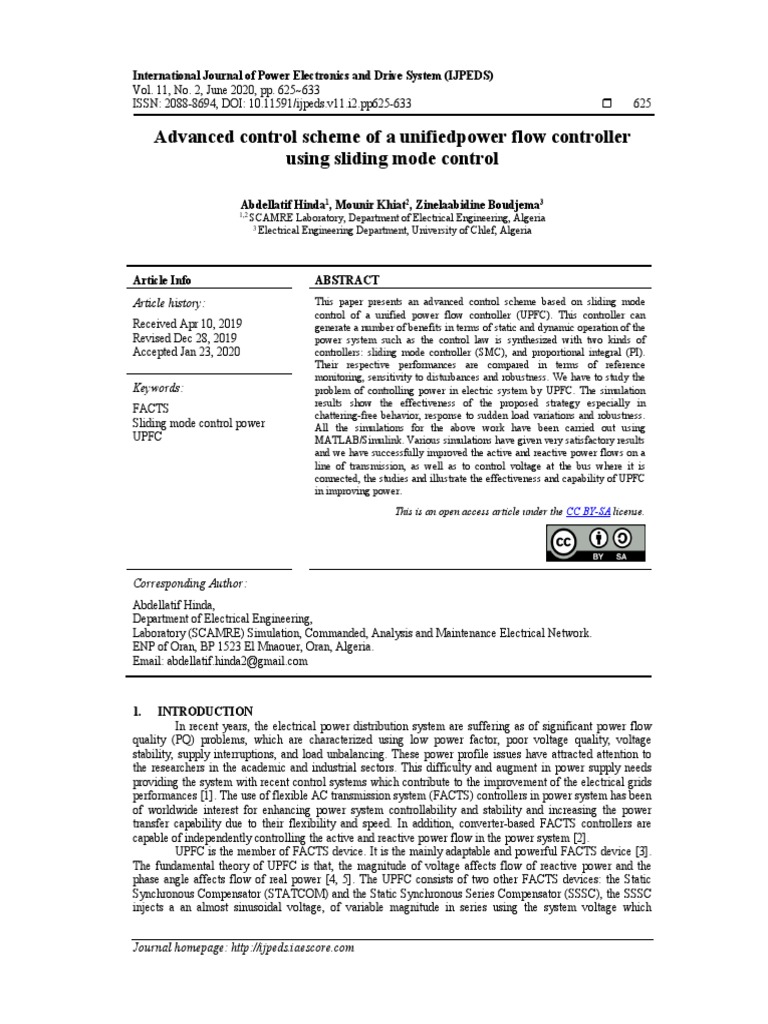 Advanced Control Scheme of A Unifiedpower Flow Con | PDF | Ac Power ...