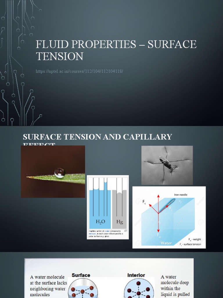 Module 1.2 Fluid Properties | PDF | Surface Tension | Liquids