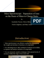 Mass Spectroscopy: Separation of Ions On The Basis of Mass To Charge Ratio