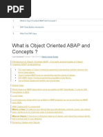 01.introduction and Concepts of Object Oriented ABAP