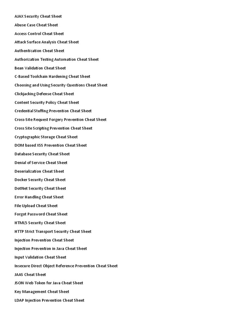 XSS Prevention Cheat Sheet for Penetration Testers