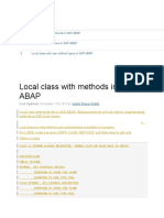SAP ABAP Local Class Methods