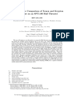 A Performance Comparison of Xenon and Krypton Propellant On An SPT-100 Hall Thruster