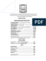 Temporary Corona Virus Menu 