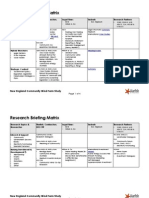 Research Briefing Matrix: Research Topics & Researcher Starfish, Contractors, Deccw Legal Firms Embark Research Partners