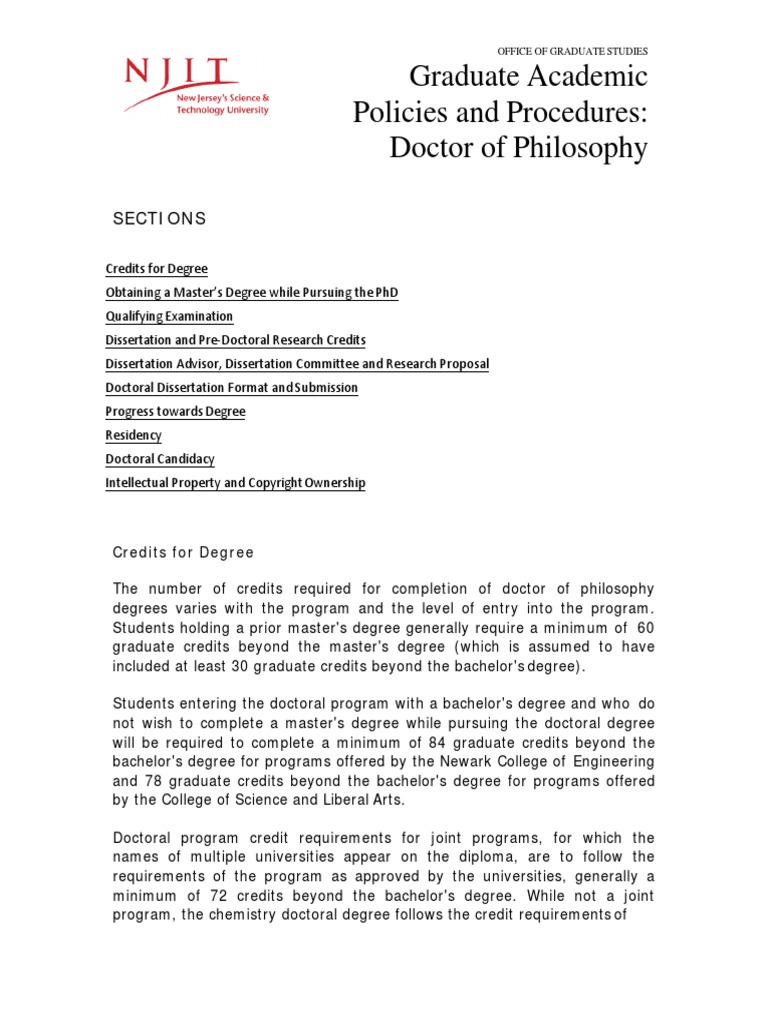 doctoral thesis policy and procedures