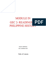 Module in Gec 2-Readings in Philippine History: Julie F. Espinosa Gec 2 Instructor