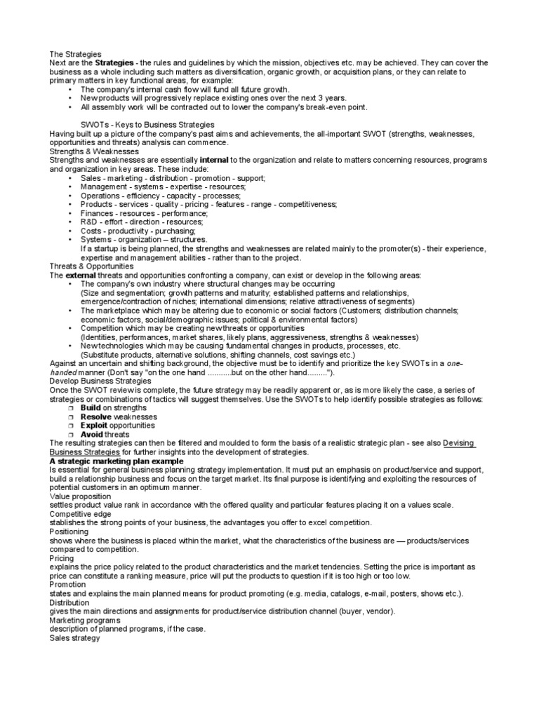Effective Business Strategy Development | PDF | Strategic Management ...