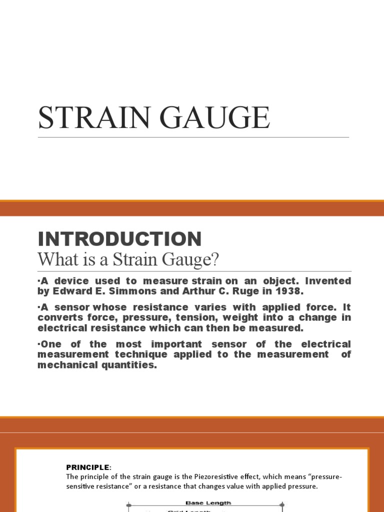 Strain Gauge | PDF | Deformation (Mechanics) | Capacitor