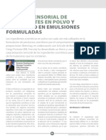 Articulo - Analisis Sensorial de Ingredientes en Polvo y Su Impacto en Emulsiones Formuladas PDF