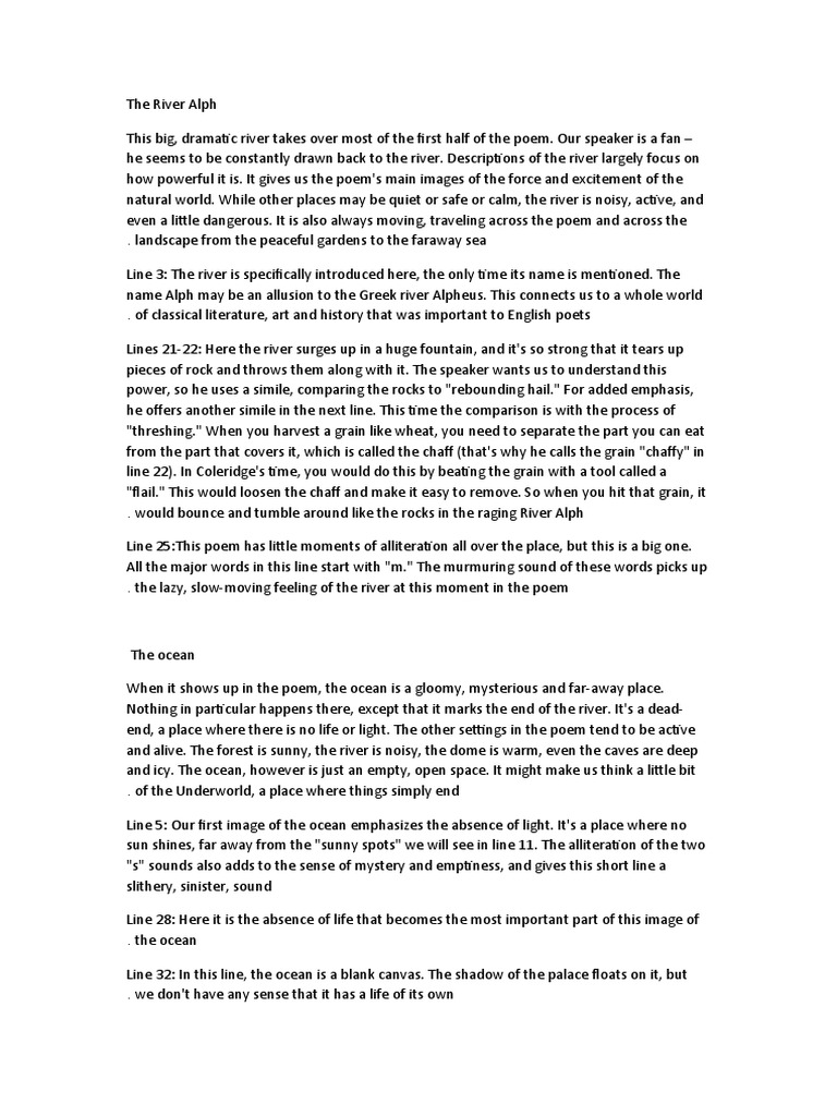 Kubla Khan Symbols | PDF