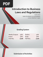 Lecture 1 Introduction To Business Laws and Regulations PDF