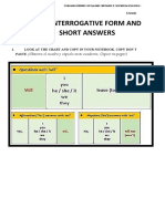 6 Grade WILL INTERROGATIVE FORM