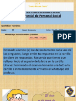 Examen Bimestral de Personal Social 5º Prim.