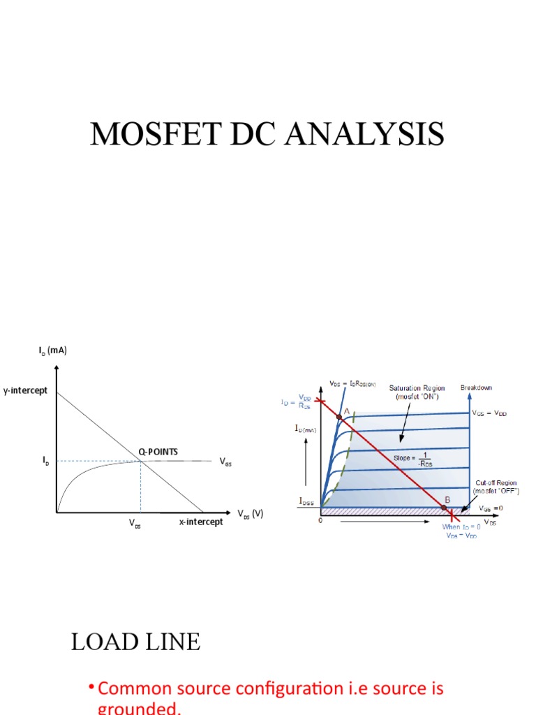 Lect 9,10 MOSFET DC Analysis PDF Mosfet Field Effect Transistor