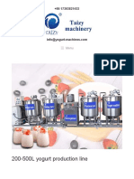 200-500L Yogurt Production Line - Taizy Yogurt Machinery