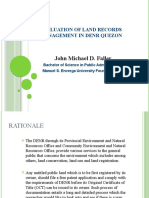 John Michael D. Faller: Evaluation of Land Records Management in Denr Quezon